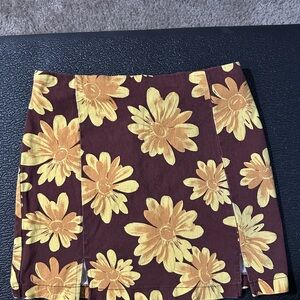 Love on a Hanger Yellow Floral Pencil Skirt